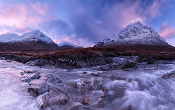 Creise and Stob Dearg from River Coupall, Scotland