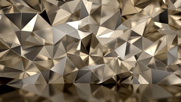 wall with abstract golden polygons