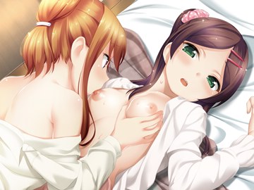 (y) Suou Manami licking Onohara Hazuki's nipple