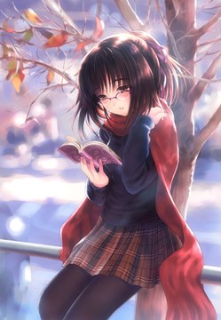 girl reading a book outdoors