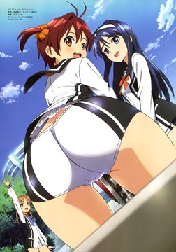 (e) vividred operation girls outdoors, Isshiki Akane showing butt by takase tomoaki