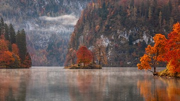 autumn Knigssee, Berchtesgaden NP, Germany (wide)