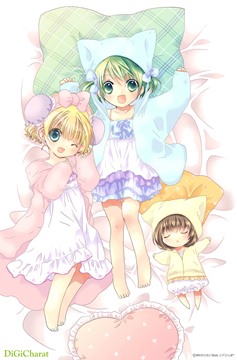 Piyoko, Dejiko & Puchiko at a slumber party (enlarged FOV)