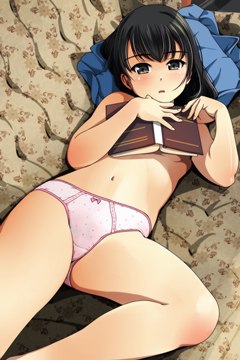 (e) covering boobs with a book