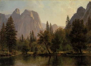 Albert Bierstadt - Cathedral Rocks, Yosemite Valley