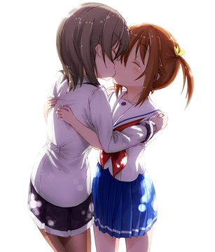 (y) Misaki Akeno, China Moeka kissing