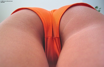 (e) orange panties, dutch angle