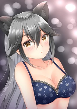 (e) Silver Fox with fancy bra