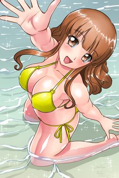 ! (e) (z) happy Takebe Saori kneeling in shallow water (detext)