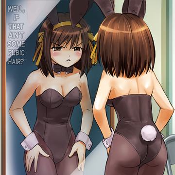(e) (z) Haruhi is angry at pubes (hard-translated)