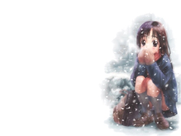 !! Goto-P girl in snow, animated