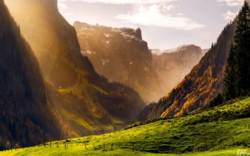 autumn valley in Switzerland