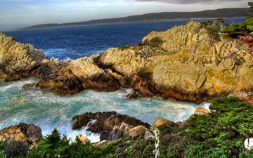 rocky coast of Point Lobos Natural Reserve, California, USA