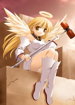 angel with a hammer