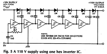 110V voltage multiplier with 40106