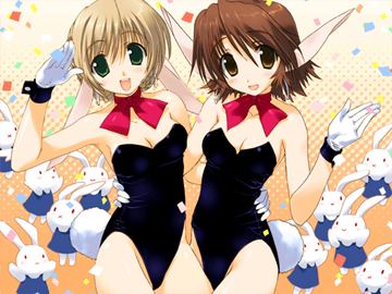 (e) ! 1159147508589 two bunny girls with black clothes