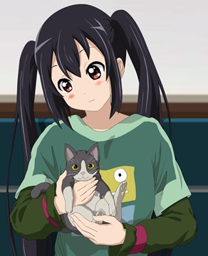 Azusa holding a cat