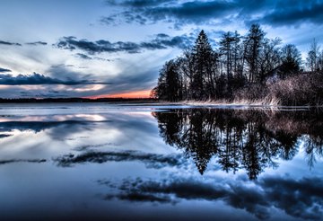 Lake Tuusulanjrvi at sunset, Finland