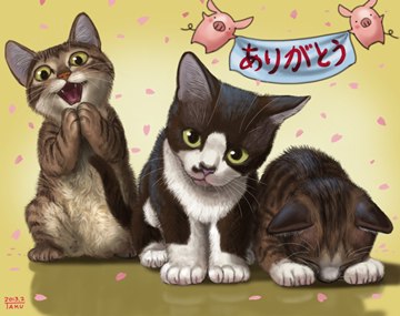 drawn cats by matataku