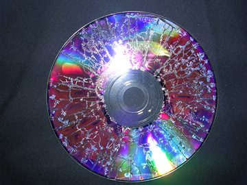 a damaged CD