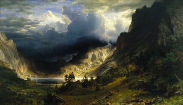 ! Albert Bierstadt - A Storm in the Rocky Mountains, Mt. Rosalie