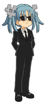 Wikipe-tan in agent suit (extracted)