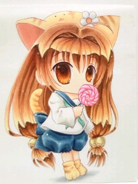 Puchiko with lollipop, fanart