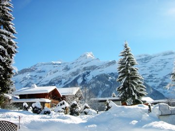 mountain resort in winter