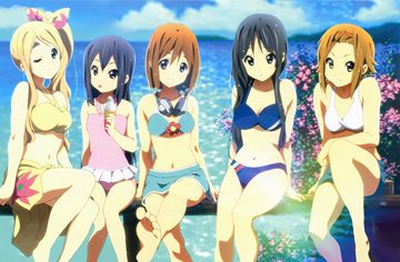 (e) girls in swimsuits, lineup