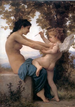 (b) A Young Girl Defending Herself Against Eros (1880)
