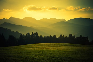 ! Sunset in Megeve, French Alps
