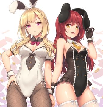 (e) 2 bunny girls by sasaame