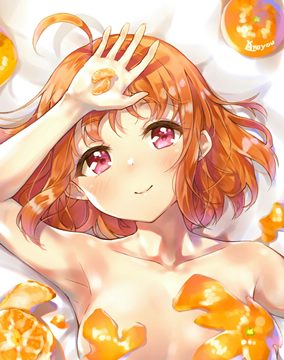 (e) Takami Chika with oranges