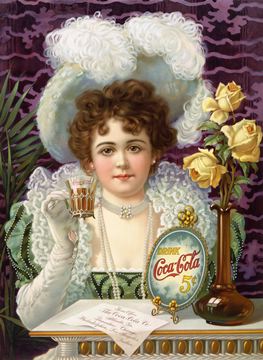 Coca Cola - 5 cents, 1890, Hilda Clark