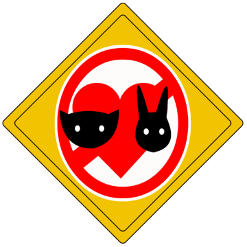 No cat-rabbit love (distorted)