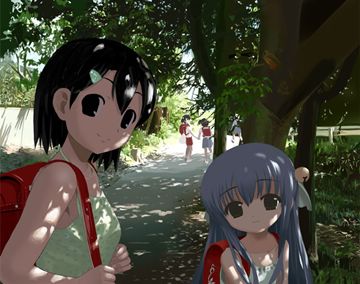 ! two girls under a tree