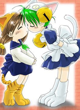 (y) dejiko & puchiko about to kiss