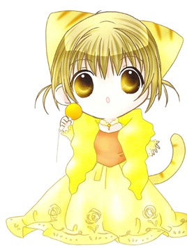 ! Puchiko in yellow with microphone