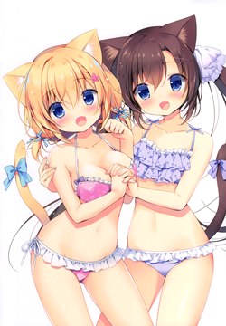 (e) catgirls holding hands