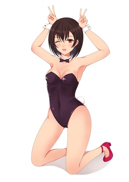 (e) girl in a one-piece bunnysuit by harami