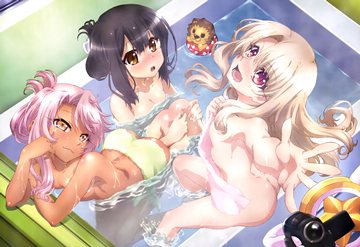 (e) Fate girls in a pool