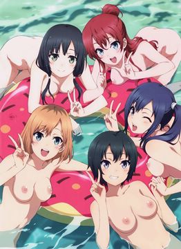 (b) shirobako girls topless in water