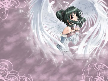 ! green-haired angel