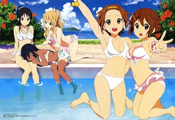 (e) K-On girls in the pool