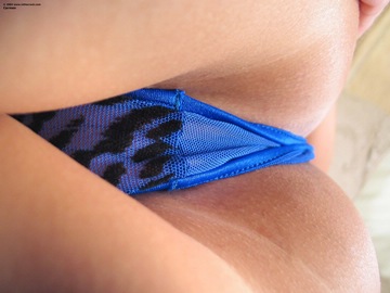 (e) blue panties, dutch angle