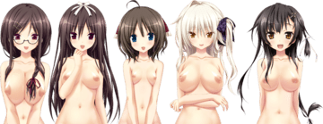 (b) lineup of amatsutsumi girls