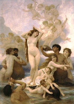 (s) William Adolphe Bouguereau 1879 Naissance de Venus oleo Paris