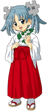 Wikipe-tan in a miko dress (extracted)
