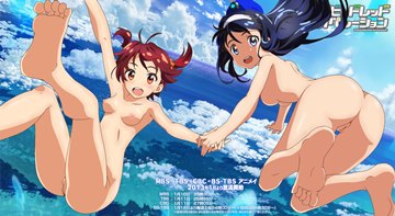 (s) Futaba Aoi and Isshiki Akane floating in mid-air
