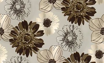 (z) Brown Flowers tiling wallpaper